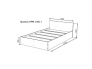 Кровать Мори КРМ1200.1(МП/2) графит