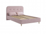 Кровать 1200 Лео велюр нежно-розовый