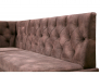Угловой диван Призма со стяжкми коричневый со спальным местом