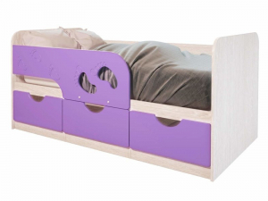 Кровать детская Минима лего 180 лиловый сад