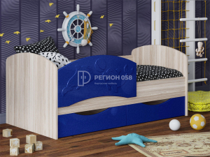 Кровать Дельфин-3 МДФ Темно-синий металлик