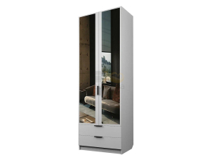 Шкаф с 2 ящиками с полками Экон ЭШ2-РП-24-8-2я с зеркалами