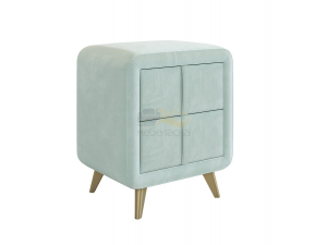 Тумба прикроватная Софи 2 мята велюр