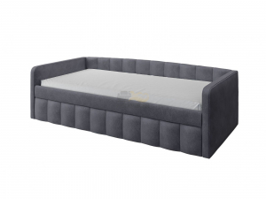 Кровать Молли 900 с выкатной частью вариант 4 сине-серый