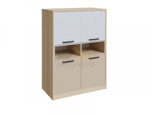 Комод Твист Капучино/Белая шагрень