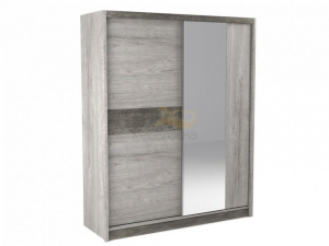 Шкаф-купе 2-х дверный NEW 2200 Денвер Риббек серый