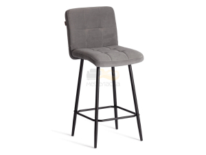 Полубарный стул Медео велюр серый