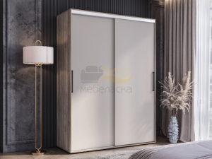 Шкаф-купе Хьюго ШКК-06 фасад ЛДСП Дуб смоки/Кашемир