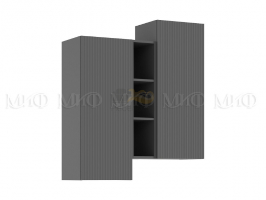 Шкаф подвесной комбинированный Оскар Графит Софт