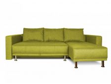 Угловой диван зеленый с подлокотниками Некст oliva